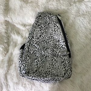 cheetah print tennis bag